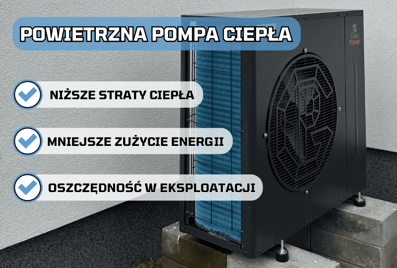 koszt pompy ciepła do domu 100m2 - powietrzna pompa ciepła GeoPower