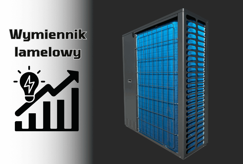 Duży lamelowy wymiennik ciepła w powietrznej pompie ciepła